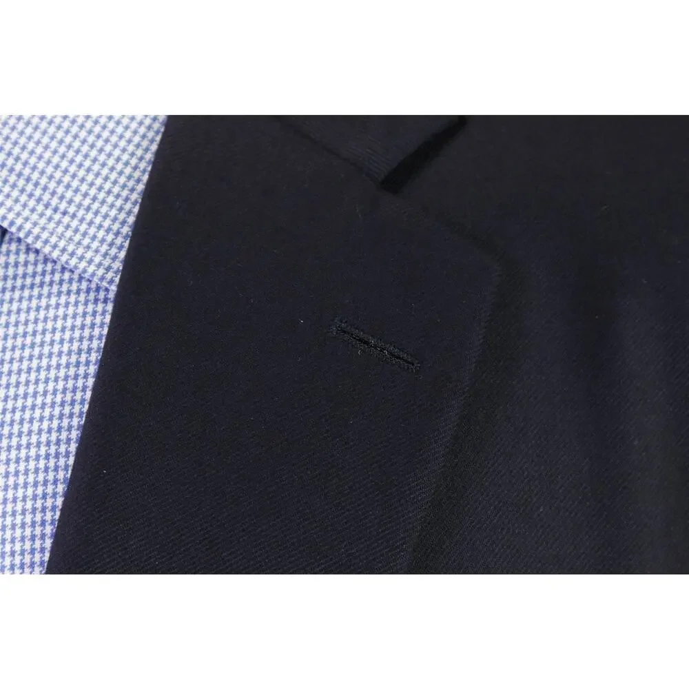 Brooks Brothers Golden Fleece Madison Navy Blue Gold Button Wool Blazer 48R